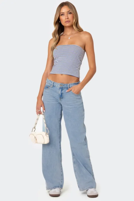 Raelynn Washed Low Rise Jeans sold by Edikted