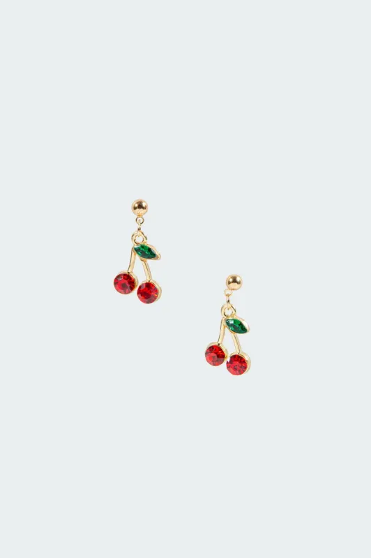 Cherry Drop Earrings sold by Edikted