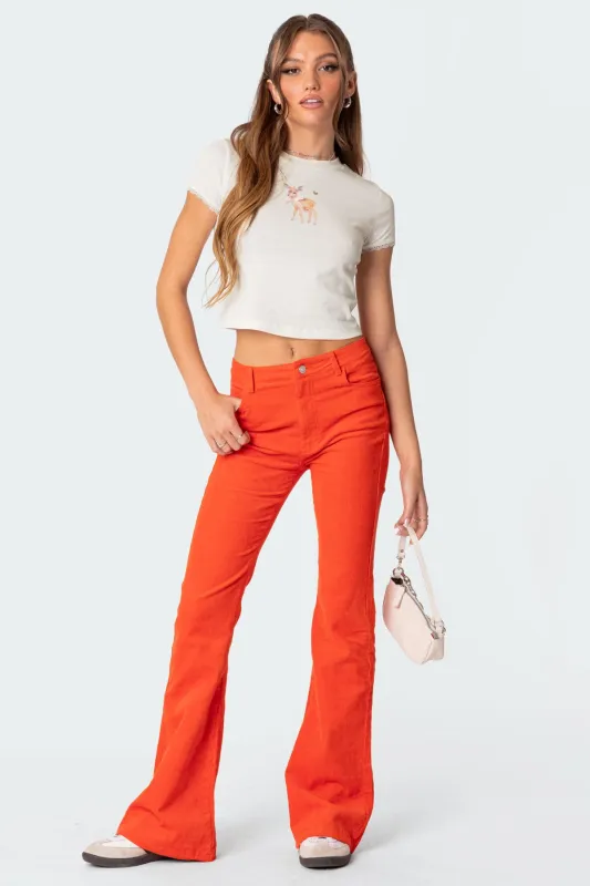 Tony Corduroy Flared Pants sold by Edikted
