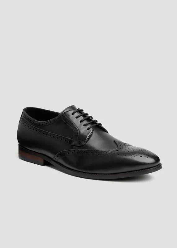 Men's Leather Brogue Oxford Size 13 to 16 in Black sold by American Tall