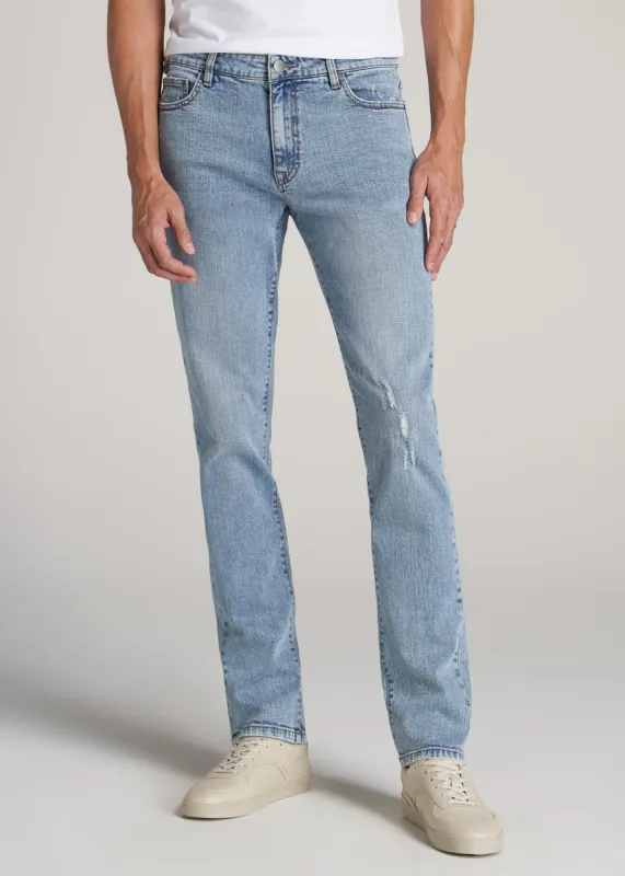 Dylan Slim Fit Jeans for Tall Men in Retro Blue sold by American Tall