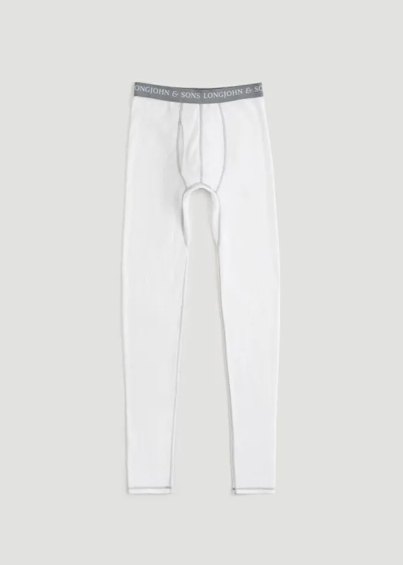 LJ&S Long Thermal Underwear for Tall Men in White sold by American Tall