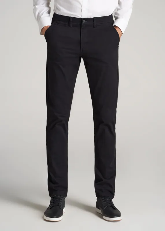Carman TAPERED Chinos for Tall Men in Black sold by American Tall