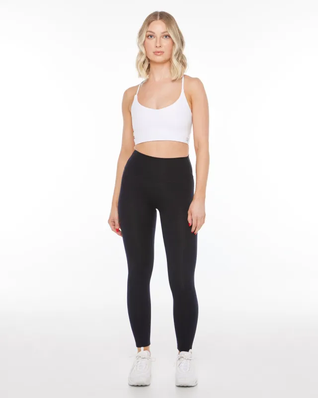 Serenity Petite Scrunch Leggings | Black sold by Crop Shop Boutique