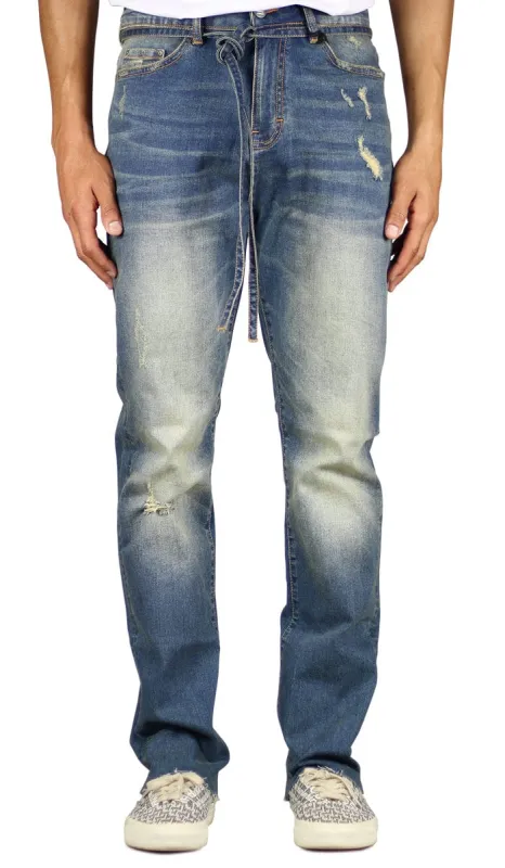 Deep Blue Straight Jeans sold by Hyper Denim