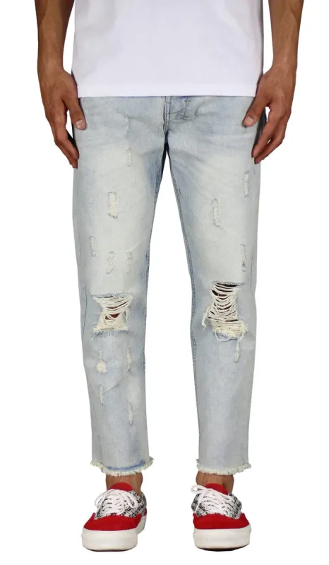LT.Blue Crop Jeans sold by Hyper Denim