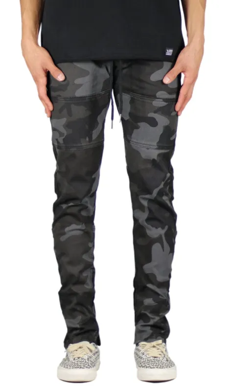 Black Camo Zipper Pants sold by Hyper Denim
