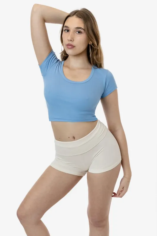 43080 - Baby Rib Scoopneck Crop Top sold by los angeles apparel