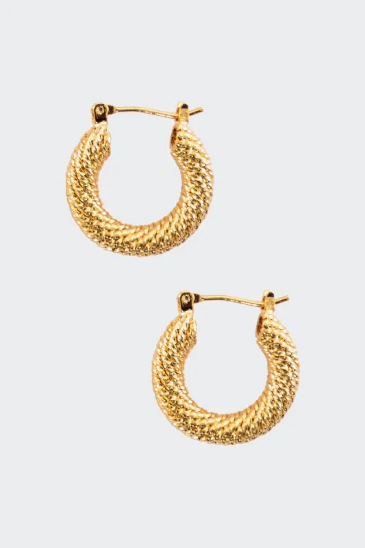 JWL834 - Thick Twisted Pincatch Earrings sold by los angeles apparel