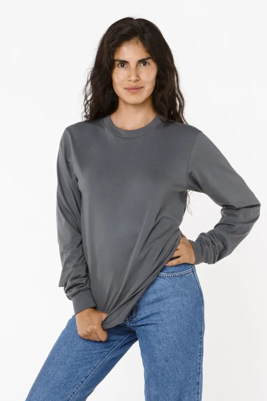20007 - Fine Jersey Long Sleeve Crew Neck T-Shirt sold by los angeles apparel