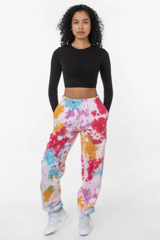CF394TD - Tie Dye High Waist Sweatpants sold by los angeles apparel