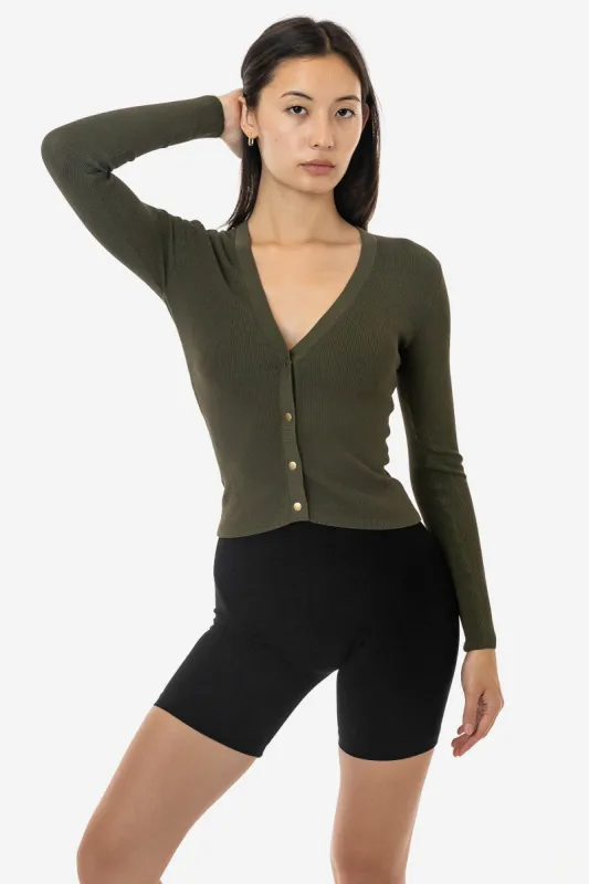 RFK218 - Viscose Nylon V-Neck Cardigan sold by los angeles apparel