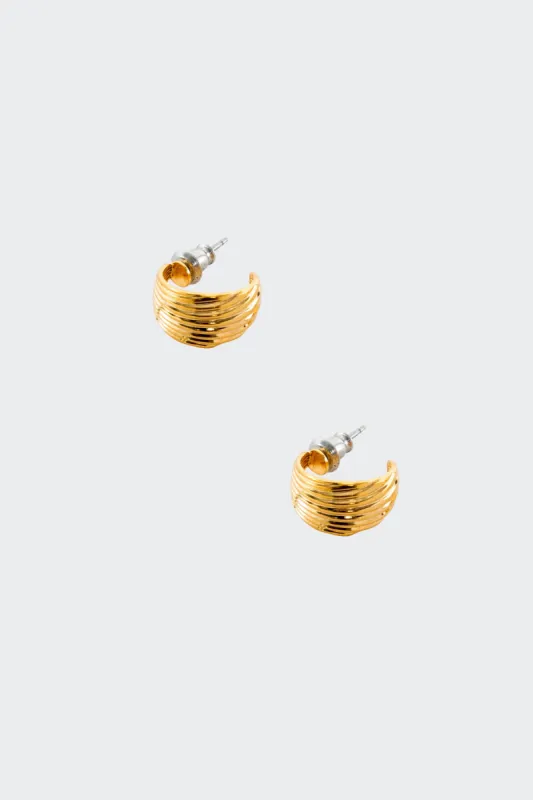 JWLMR - Mini Ridge Hoop Earrings sold by los angeles apparel