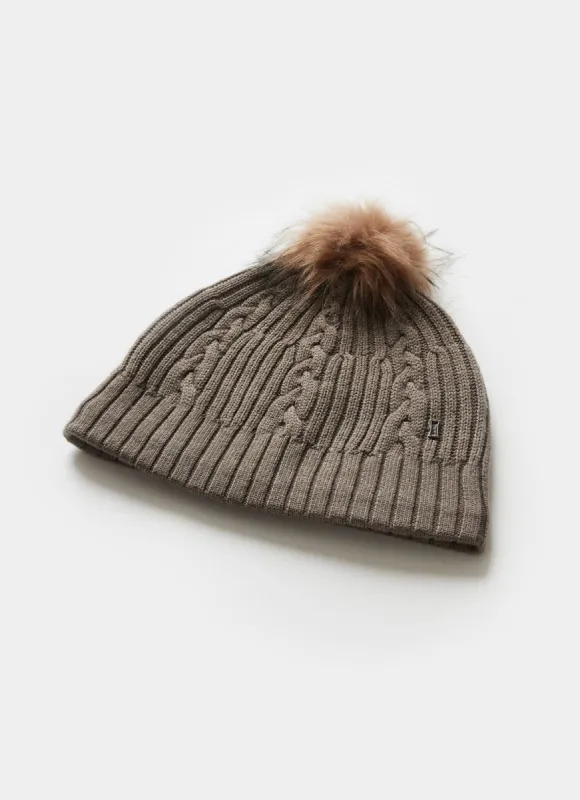 Merino Cableknit Toque sold by Kit and Ace