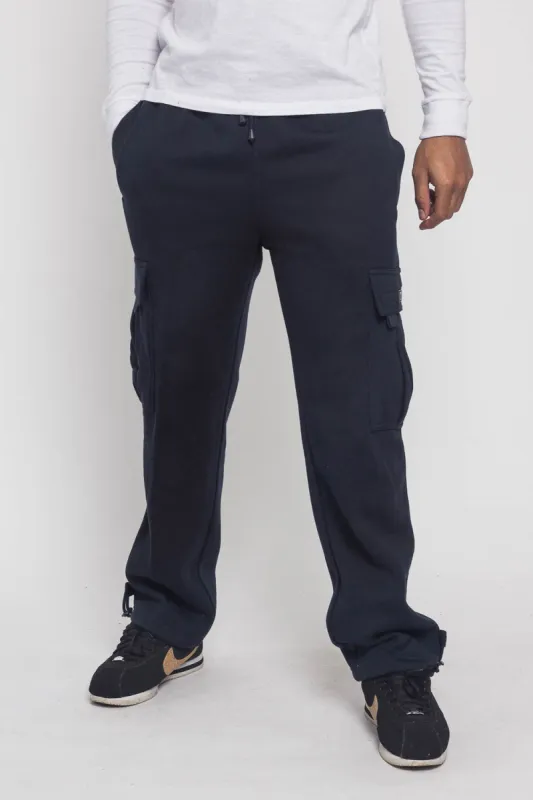 Victorious Men's Solid Fleece Heavyweight Cargo Sweat Pants sold by G-Style USA