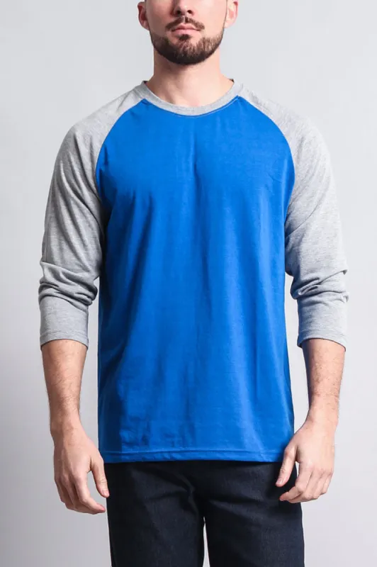Men's Baseball T-Shirt (Royal Blue/Grey) sold by G-Style USA