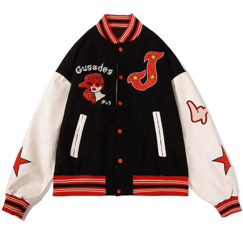 【massnoun】22FW★VIRTUAL WORLD 6OZ VARSITY JACKET VIRTUAL WORLD 6OZ VARSITY JACKET - MASSNOUN | 60% - Asian