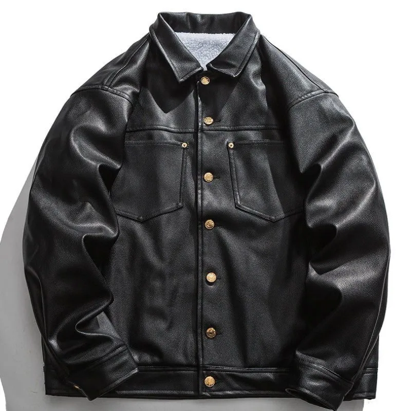 PU Leather Winter Jacket Doberman sold by Yugen Theory