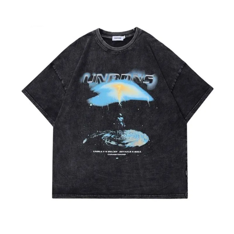 UNINHIBITEDNESS Dark Space Graphic T-Shirt sold by Yugen Theory