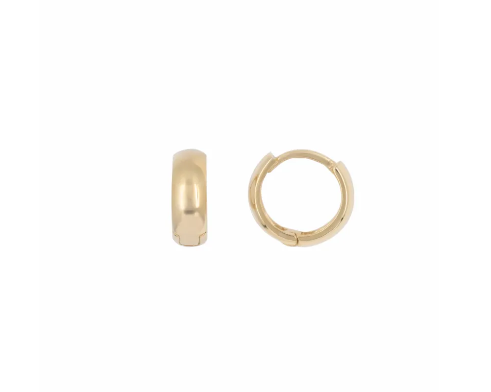 E036 'ROUNDED GOLD HUGGIES' sold by Lisa Gozlan