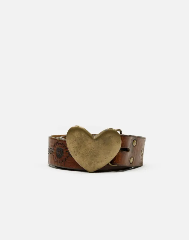 70s Heart Buckle Belt -#1 sold by Re/Done