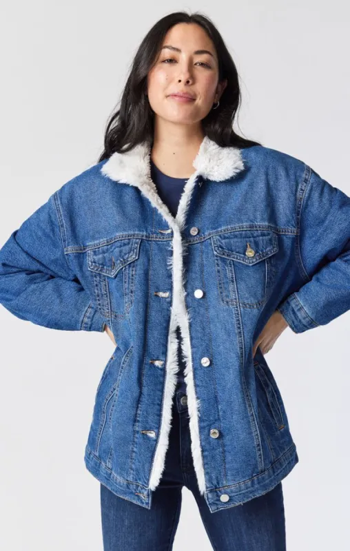 SANDY JACKET IN MID SHERPA GOLD ICON sold by Mavi