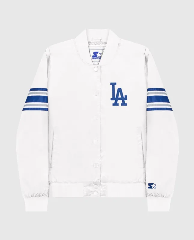 Women's Los Angeles Dodgers Varsity Satin Full-Snap Jacket sold by Starter