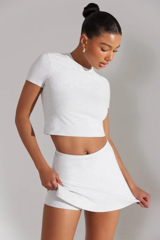 Foundation - A-Line Mini Skort in Heather Grey sold by Bo + Tee