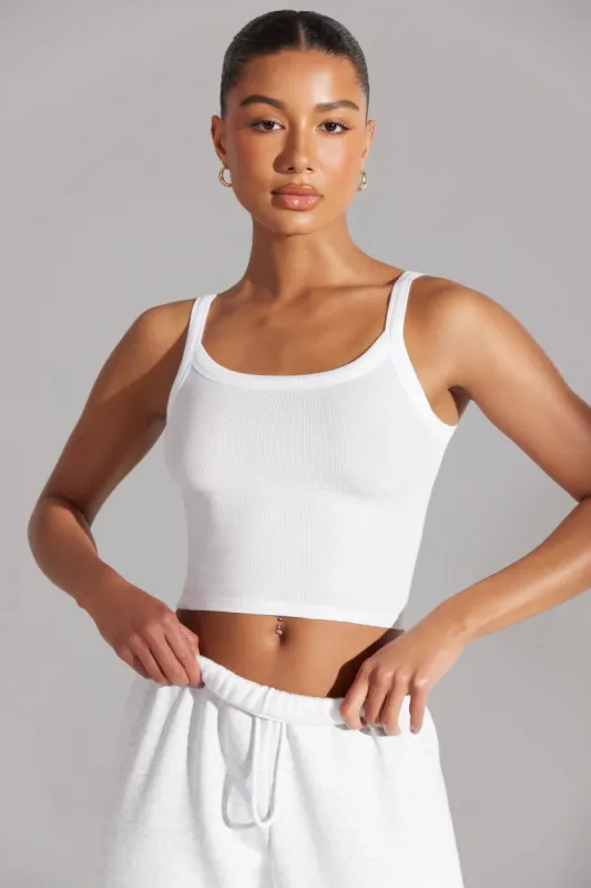 Body - Soft Rib Tank Top in White sold by Bo + Tee