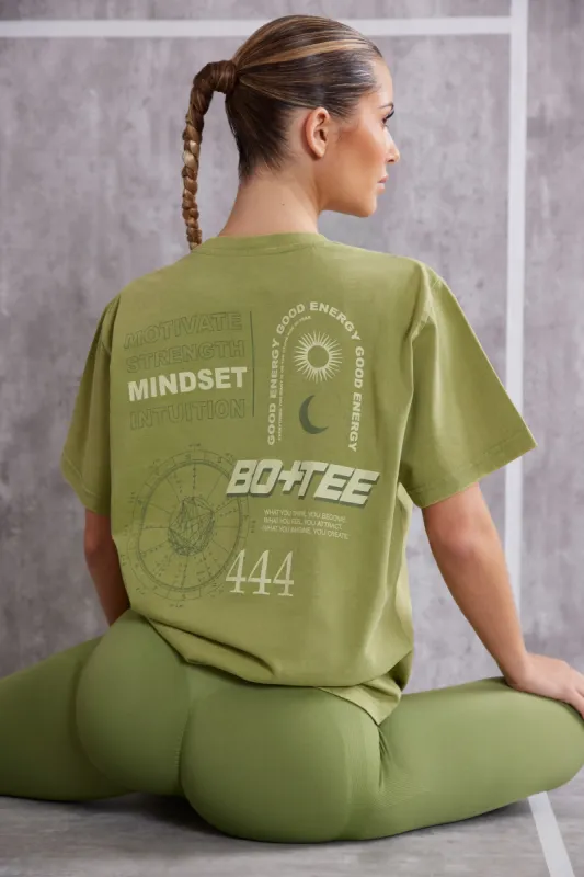Unwind - Oversized T-Shirt in Olive sold by Bo + Tee