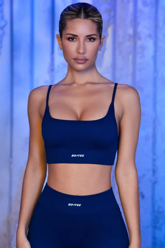 Optimum - Sports Bra - Navy sold by Bo + Tee