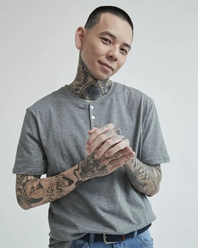 Supima Cotton (R) Henley Short Sleeve T-Shirt | RW&CO. sold by RW&CO.
