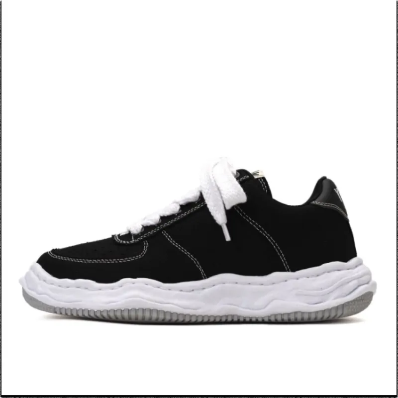 Maison MIHARA YASUHIRO WAYNE OG Sole Canvas Low-top Sneaker 'Black' A10FW720-BLK sold by KicksCrew