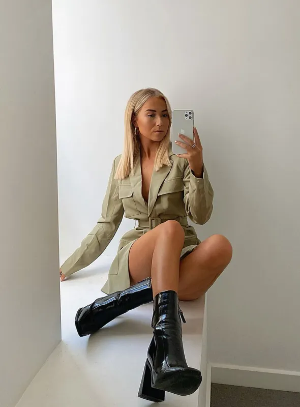 Steinway Mini Dress Green sold by Princess Polly