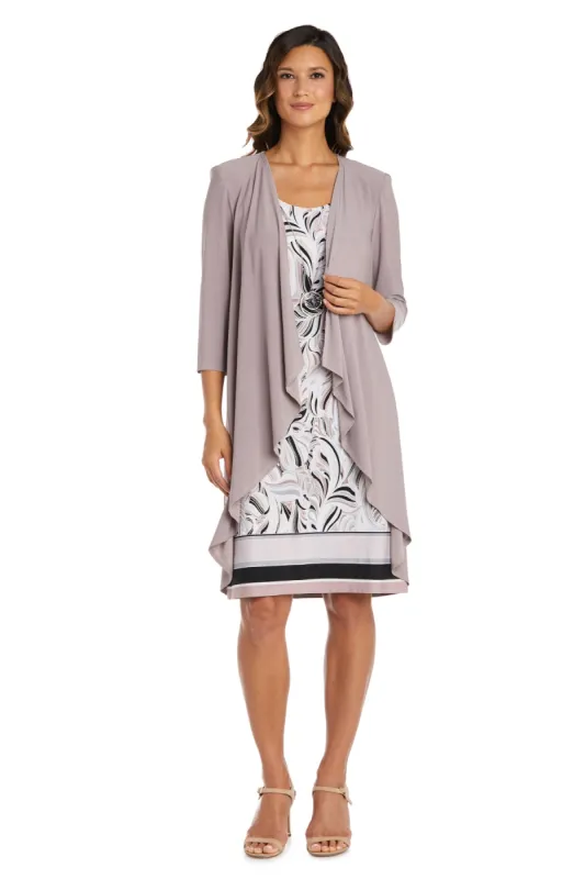 Two-Piece Puff Print Jacket Dress - Petite sold by R&M Richards