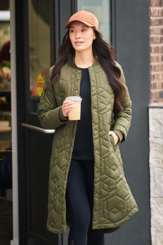 Women's Longline Quilted Freezer Jacket | Parallel
