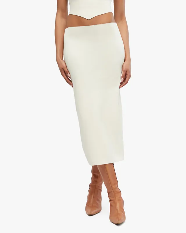 Rib Midi Skirt sold by WeWoreWhat