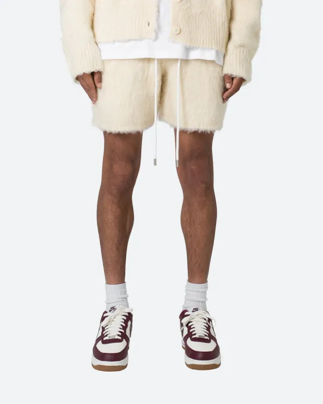 MNML Fuzzy Sweat Shorts Off White sold by Culture Kings
