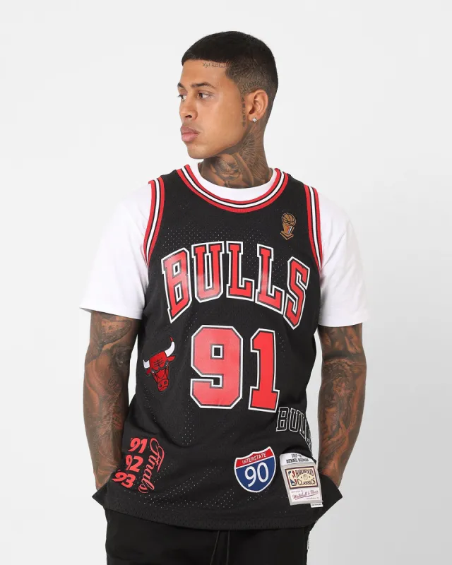 Mitchell & Ness Chicago Bulls Dennis Rodman Hi-Way Swing Jersey Black sold by Culture Kings