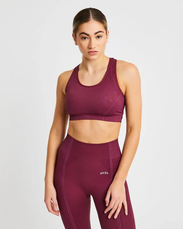 Reflex Seamless Sports Bra - Plum sold by AYBL