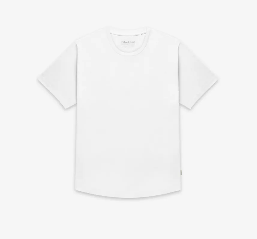 Curved Hem Tee | White sold by Oliver Cabell