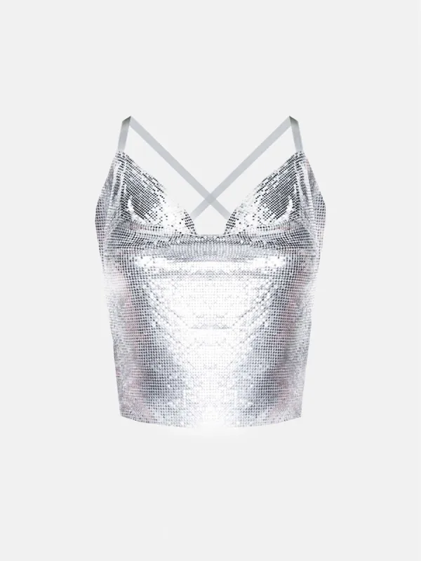 Bambi Top Chrome Silver sold by Poster Girl