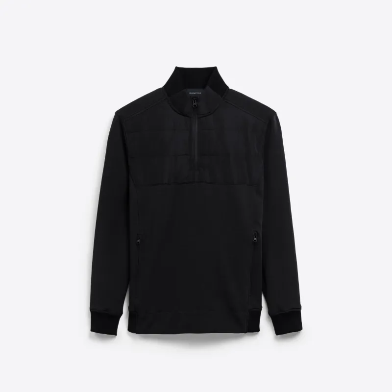 Solid Quarter Zip Mock Neck Pullover sold by Bugatchi