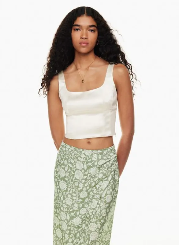 shine bustier sold by Aritzia