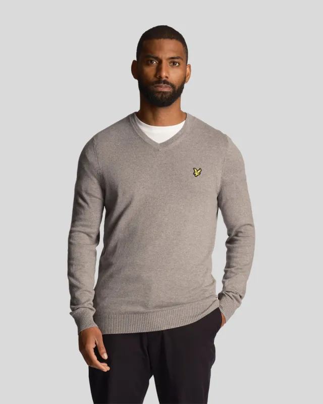 Cotton Merino V Neck Jumper sold by Lyle & Scott