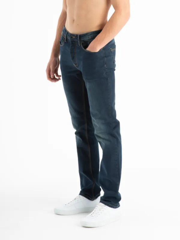 FREDDIE FAST STRAIGHT LEG DARK BLUE/BLACK JEANS sold by Luke 1977