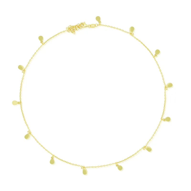 Gold Plated Yellow Gold Layering Drop Necklace sold by Meira T