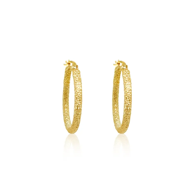 Yellow Gold Small Hoop Earrings sold by Meira T
