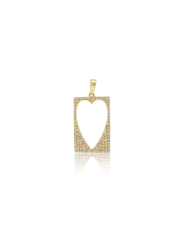 Yellow Gold Diamond Heart Charm sold by Meira T