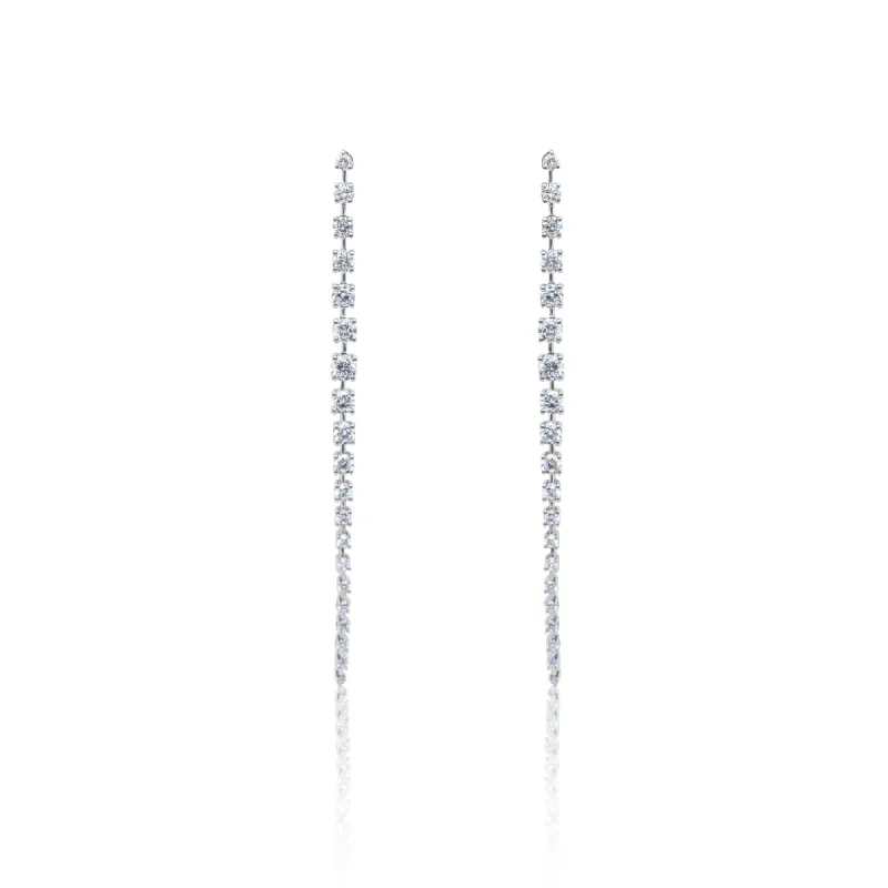Statement Drop Diamond Earrings sold by Meira T
